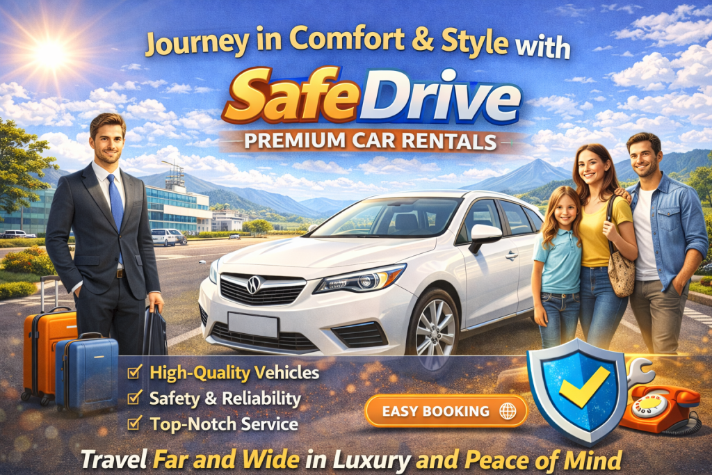 Seamless Booking; Confident Driving with Safe Drive Car Rentals